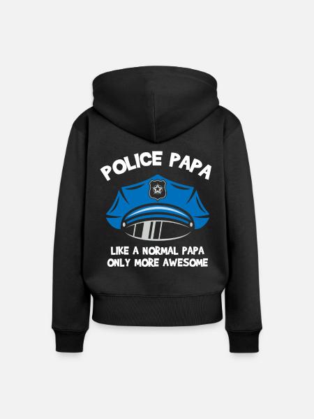 Polizeibeamter Uniformkostüm - Frauen Premium Bio Zip Hoodie - Schwarz