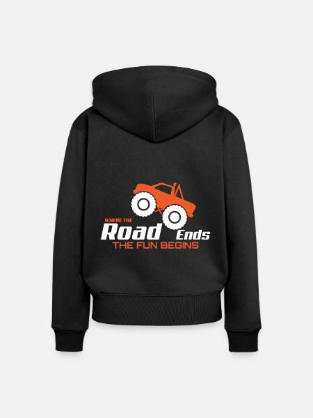 Offroad, 4x4, 4-Rad - Frauen Premium Bio Zip Hoodie - Schwarz