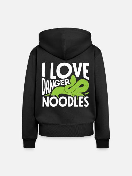 Schlangenbesitzer, Schlangenliebhaber, Schlangen - Frauen Premium Bio Zip Hoodie - Schwarz