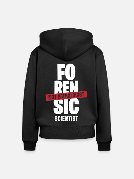 Forensiker Kostüm - Frauen Premium Bio Zip Hoodie - Schwarz