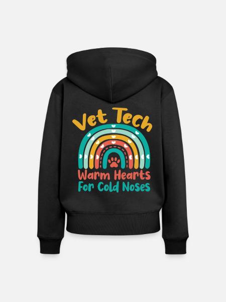 Tierarzt, Tierarzt, Tierarzt - Frauen Premium Bio Zip Hoodie - Schwarz