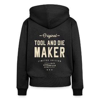 Tool and Die Maker Job Title Profession - Women's Premium Organic Zip Hoodie - black - Back - Julia (174cm)