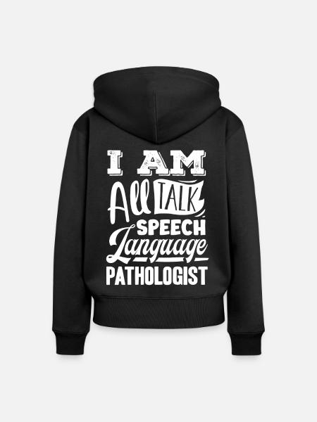 Sprachpathologie, Sprachpathologe - Frauen Premium Bio Zip Hoodie - Schwarz