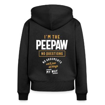 Peepaw: My Way, Always! Father's Day - Women's Premium Organic Zip Hoodie - black - Back - Julia (174cm)