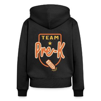 Team Pre-K Back to School Pre Kindergarten - Women's Premium Organic Zip Hoodie - black - Back - Julia (174cm)