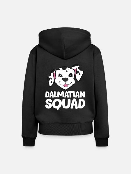 Dalmatiner - Dalmatian Squad - Frauen Premium Bio Zip Hoodie - Schwarz