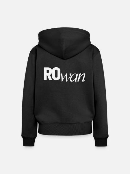 Rowan Persönlicher Name - Frauen Premium Bio Zip Hoodie - Schwarz
