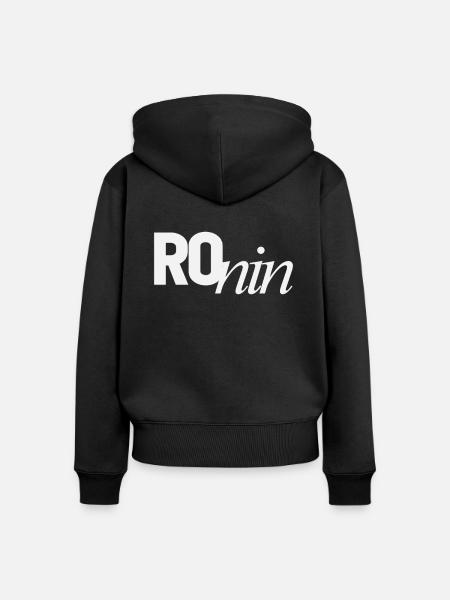 Ronin Persönlicher Name - Frauen Premium Bio Zip Hoodie - Schwarz
