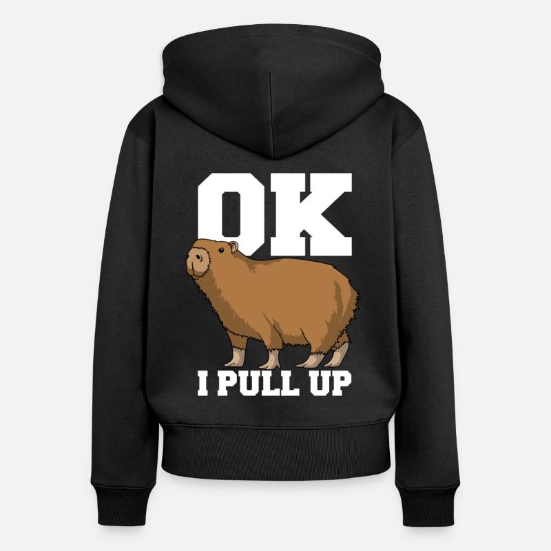 Ok, I pull up Capybara Geschenk - Frauen Premium Bio Zip Hoodie - Schwarz