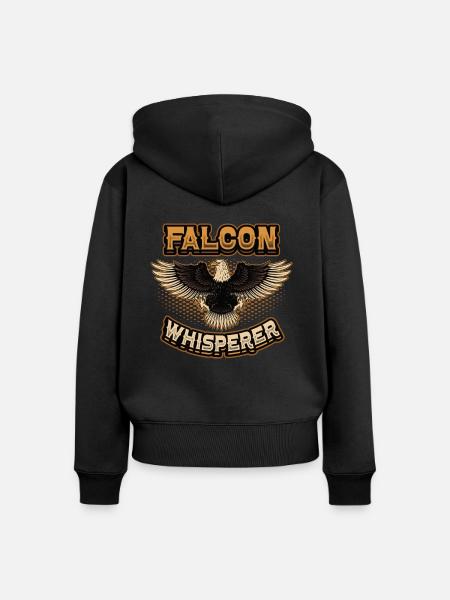Falkenflüsterer-bussard. - Frauen Premium Bio Zip Hoodie - Schwarz