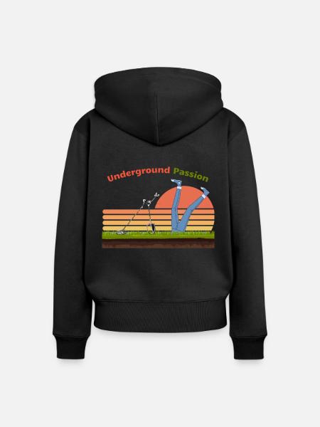 Underground-Leidenschaft für Detektive - Frauen Premium Bio Zip Hoodie - Schwarz