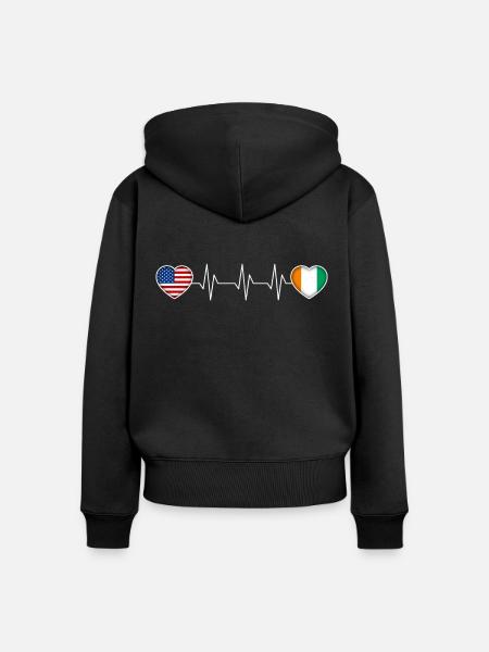 Elfenbeinküste - Frauen Premium Bio Zip Hoodie - Schwarz