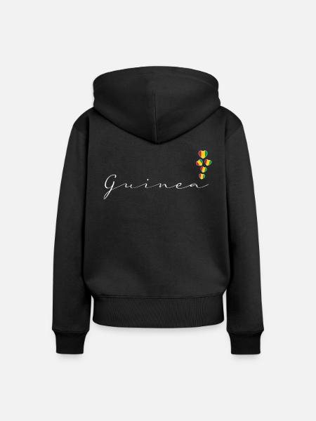 Guinea - Frauen Premium Bio Zip Hoodie - Schwarz