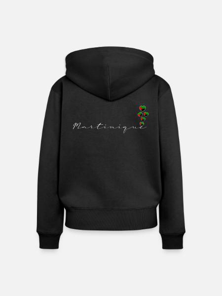 Martinique - Frauen Premium Bio Zip Hoodie - Schwarz