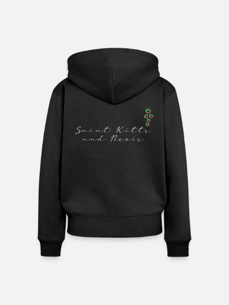 St. Kitts und Nevis - Frauen Premium Bio Zip Hoodie - Schwarz