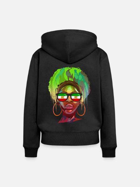 Persien - Frauen Premium Bio Zip Hoodie - Schwarz