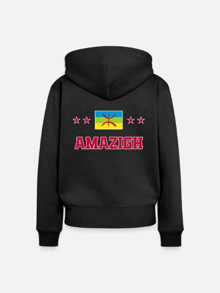 Amazigh - Frauen Premium Bio Zip Hoodie - Schwarz