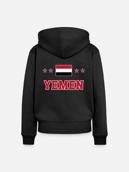 Jemen - Frauen Premium Bio Zip Hoodie - Schwarz