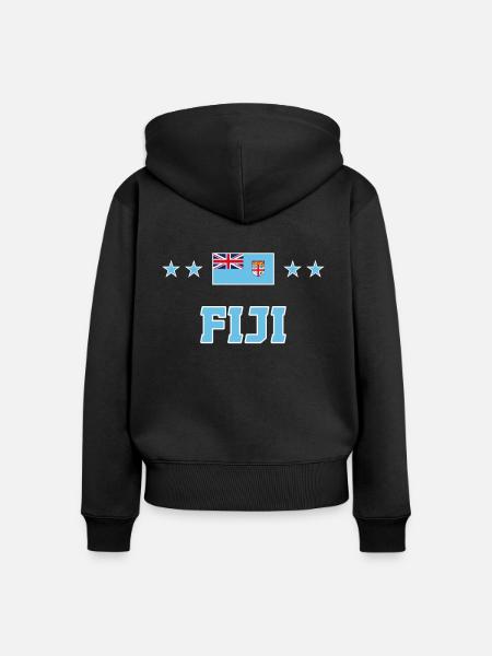 Fidschi - Frauen Premium Bio Zip Hoodie - Schwarz