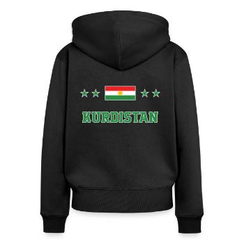 Kurdistan - Women's Premium Organic Zip Hoodie - black - Back - Julia (174cm)