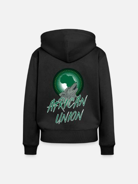 Afrikanische Union - Frauen Premium Bio Zip Hoodie - Schwarz