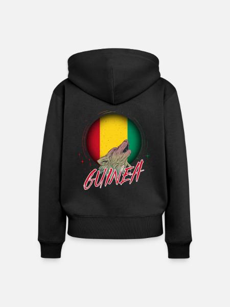 Guinea - Frauen Premium Bio Zip Hoodie - Schwarz