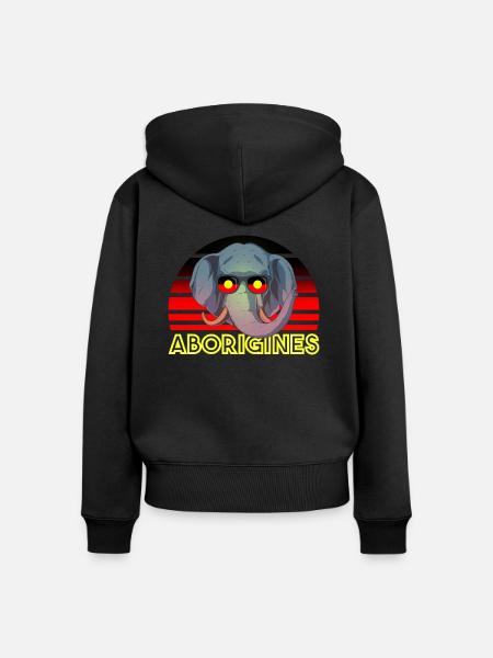 Aborigines - Frauen Premium Bio Zip Hoodie - Schwarz