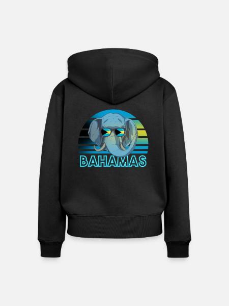 Bahamas - Frauen Premium Bio Zip Hoodie - Schwarz