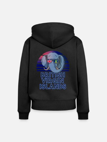 Britische Jungferninseln - Frauen Premium Bio Zip Hoodie - Schwarz