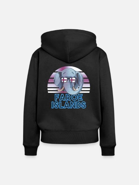 Färöer Inseln - Frauen Premium Bio Zip Hoodie - Schwarz