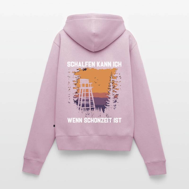 Chasse Saison Fermée Sweat à capuche zippé Premium bio Femme