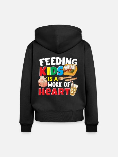 Cafeteria Mitarbeiter Cafeteria-Worker Pensioniert - Frauen Premium Bio Zip Hoodie - Schwarz