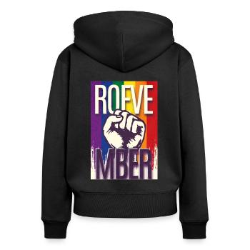 Roevember Election November Politic - Women's Premium Organic Zip Hoodie - black - Back - Julia (174cm)