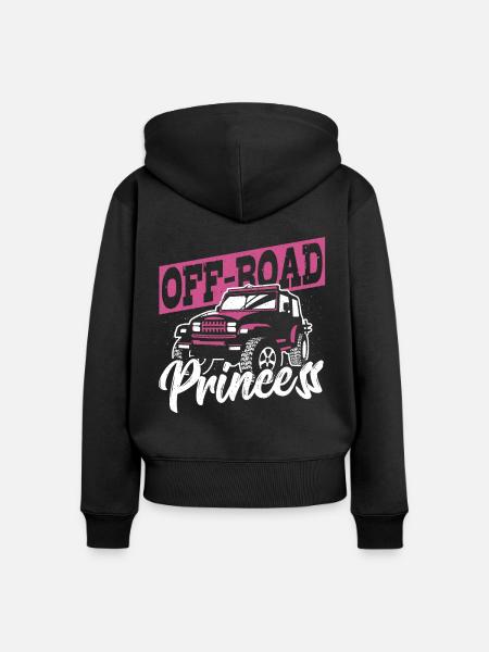 Off-Road Princess Offroading Off-Roading - Frauen Premium Bio Zip Hoodie - Schwarz