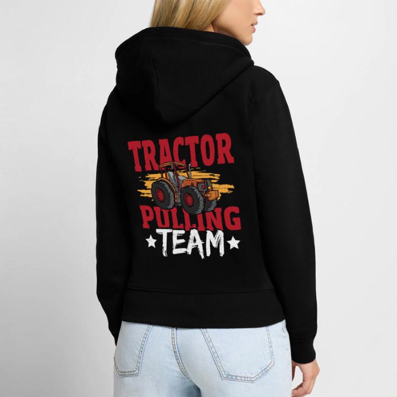 Tractor Pulling Team Tractor Puller Tractorpulling Women's Premium Organic Zip Hoodie