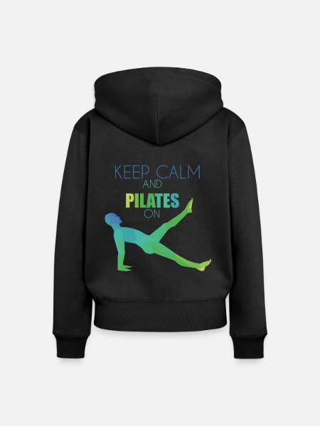 Pilates - Frauen Premium Bio Zip Hoodie - Schwarz