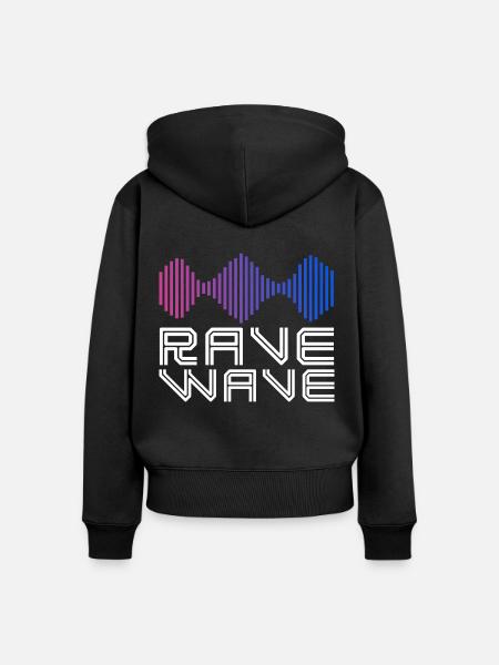 Rave-Spektrum - Frauen Premium Bio Zip Hoodie - Schwarz