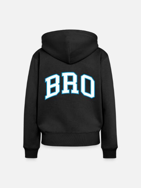 Bro - Frauen Premium Bio Zip Hoodie - Schwarz