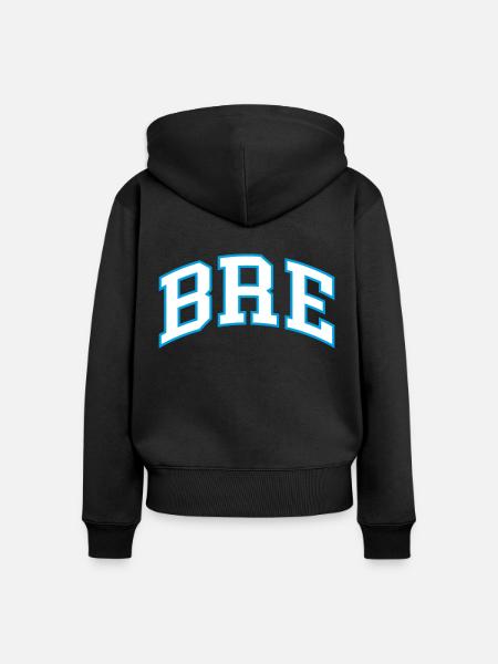 Bre - Frauen Premium Bio Zip Hoodie - Schwarz