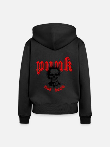 Punk nicht tot - Frauen Premium Bio Zip Hoodie -