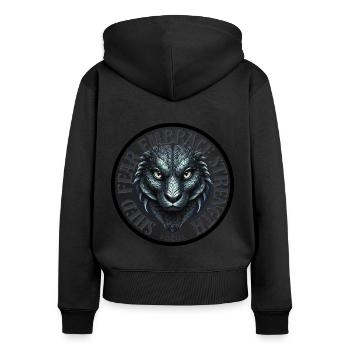 Shed Fear, Embrace Strength - Women's Premium Organic Zip Hoodie - black - Back - Julia (174cm)