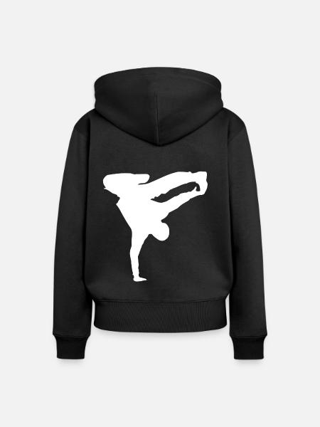 Breakdance tanzen Tänzer Geschenkidee - Frauen Premium Bio Zip Hoodie - Schwarz