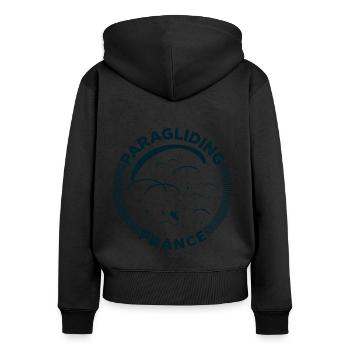 Paragliding France - Women's Premium Organic Zip Hoodie - black - Back - Julia (174cm)