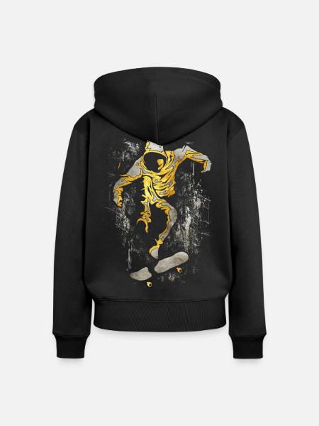 Skate | Skateboard | Skater - Frauen Premium Bio Zip Hoodie - Schwarz