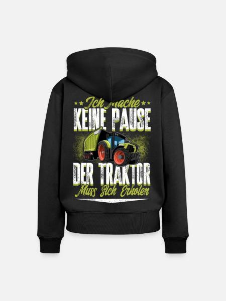 Landwirt - Frauen Premium Bio Zip Hoodie - Schwarz