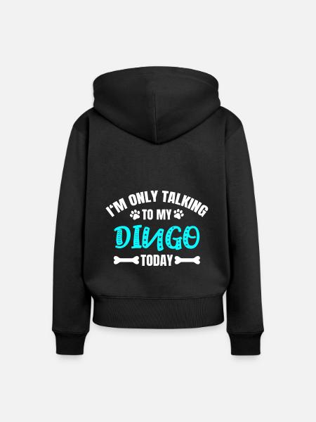 Dingo - Frauen Premium Bio Zip Hoodie - Schwarz