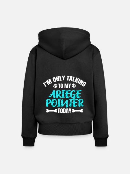 Ariege Pointer - Frauen Premium Bio Zip Hoodie - Schwarz