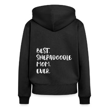 Shepadoodle Mom - Women's Premium Organic Zip Hoodie - black - Back - Julia (174cm)