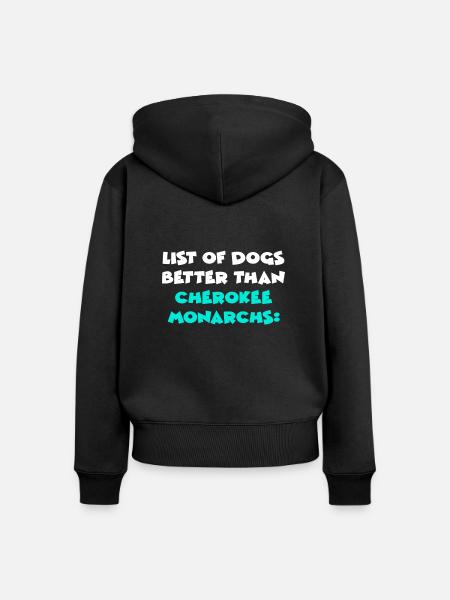 Cherokee Monarchs - Frauen Premium Bio Zip Hoodie - Schwarz