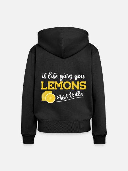 Vodka Wodka - Frauen Premium Bio Zip Hoodie - Schwarz